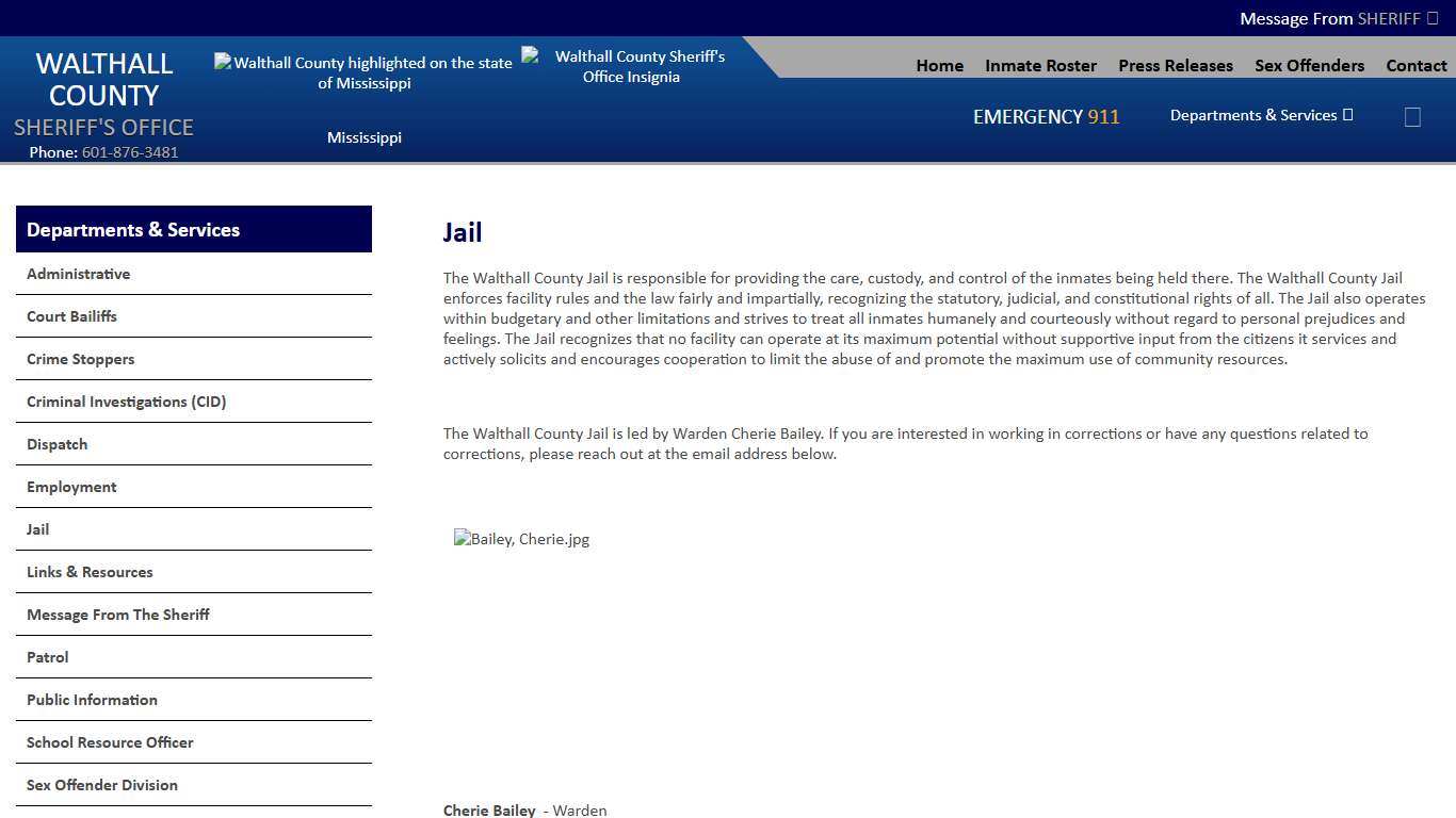 Jail Walthall County MS Sheriff's Office